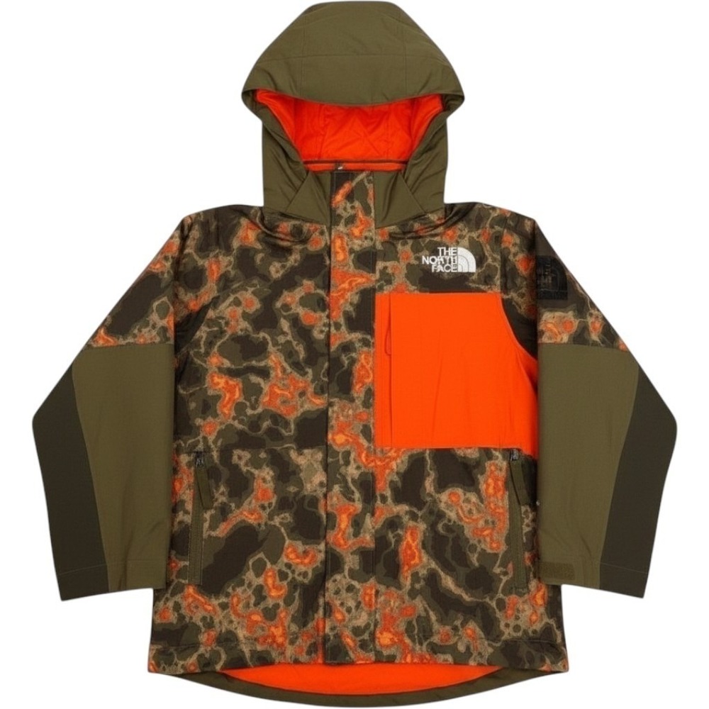 The North Face Boys Freedom Extreme Insulated Jacket Camo Orange  M 10/12